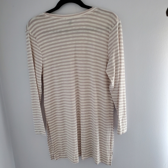 Old Navy Long Sleeve Striped Tunic with Slits, M - Picture 2 of 6